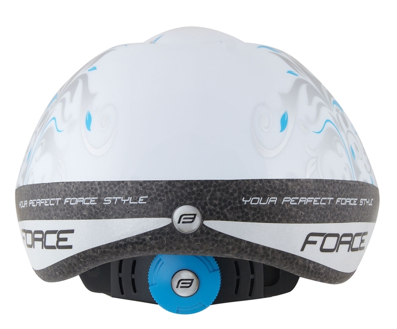 Force dětská helma FUN FLOWERS,  bílo-šedo-modrá