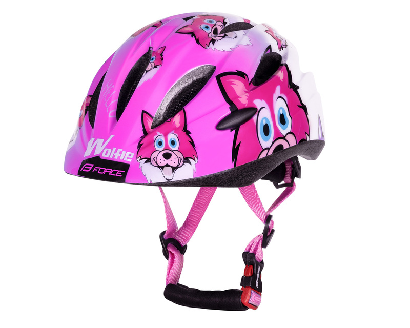 Force helma WOLFIE dětská, růžovo-bílá