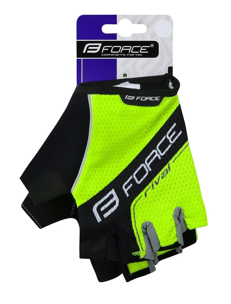 Force rukavice RIVAL fluo-černé