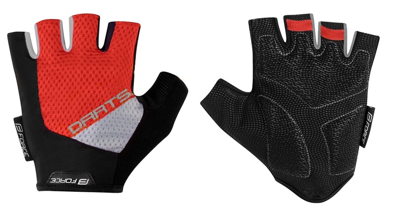 Force rukavice DARTS gel bez zapínání, červeno-šedé
