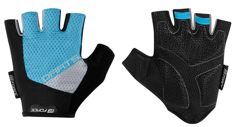 Force rukavice DARTS gel bez zapínání, modro-šedé