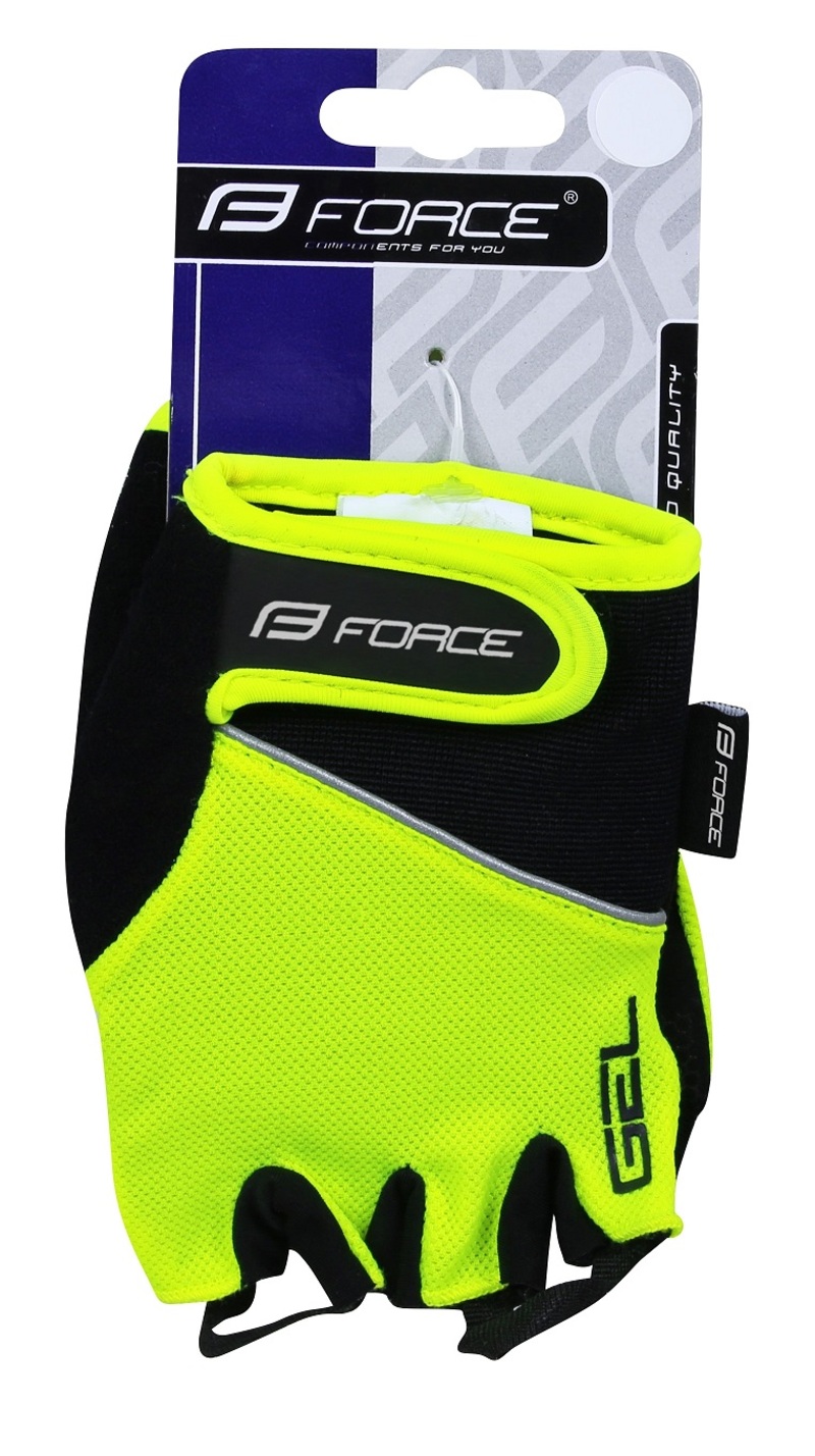 Force rukavice GEL fluo-černé