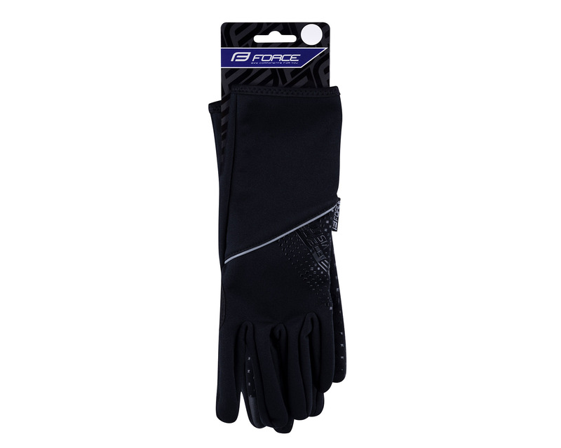 Force rukavice VISION softshell, jaro-podzim, černé