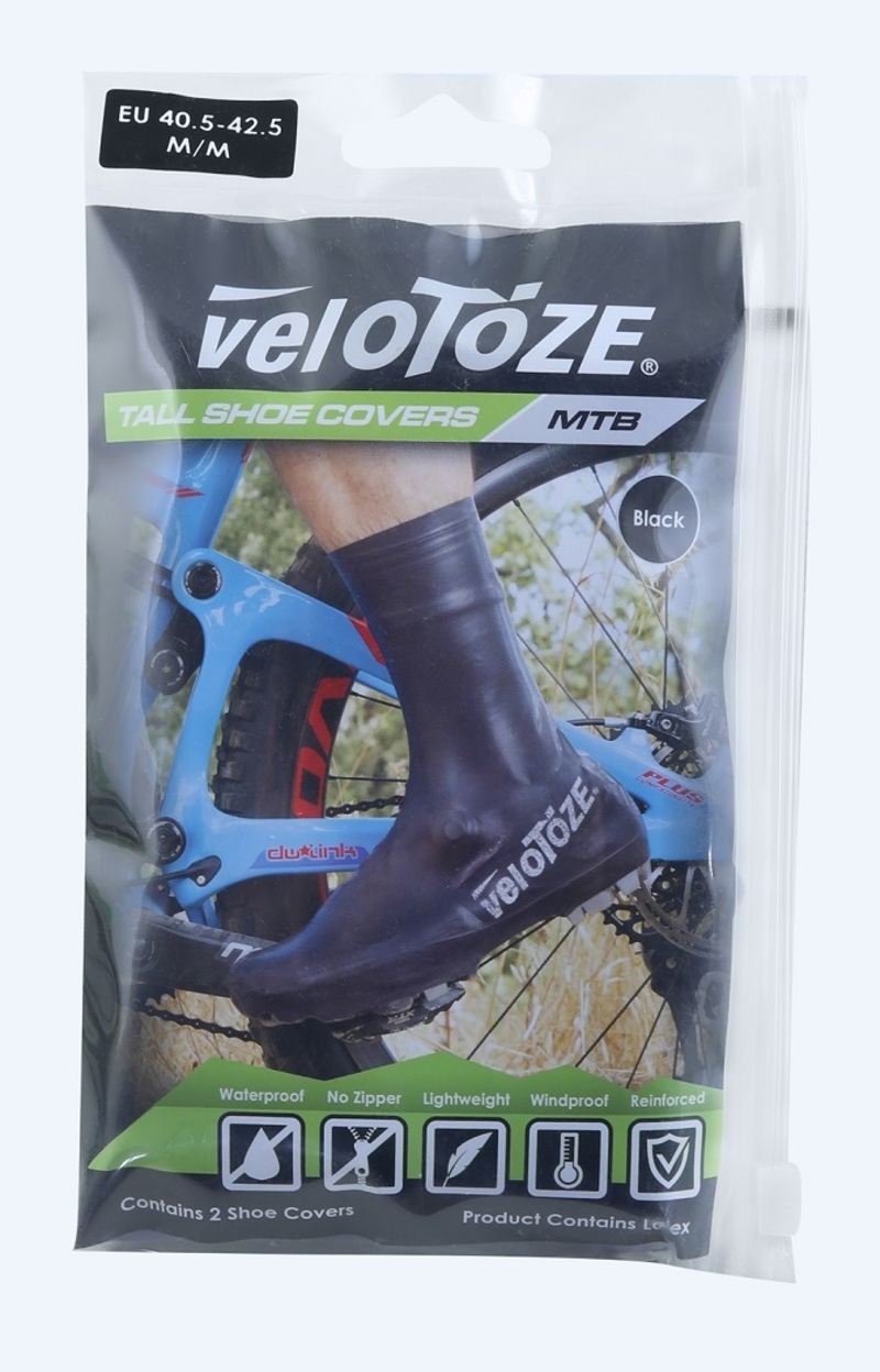 Velotoze návleky treter MTB latex vysoké, černé