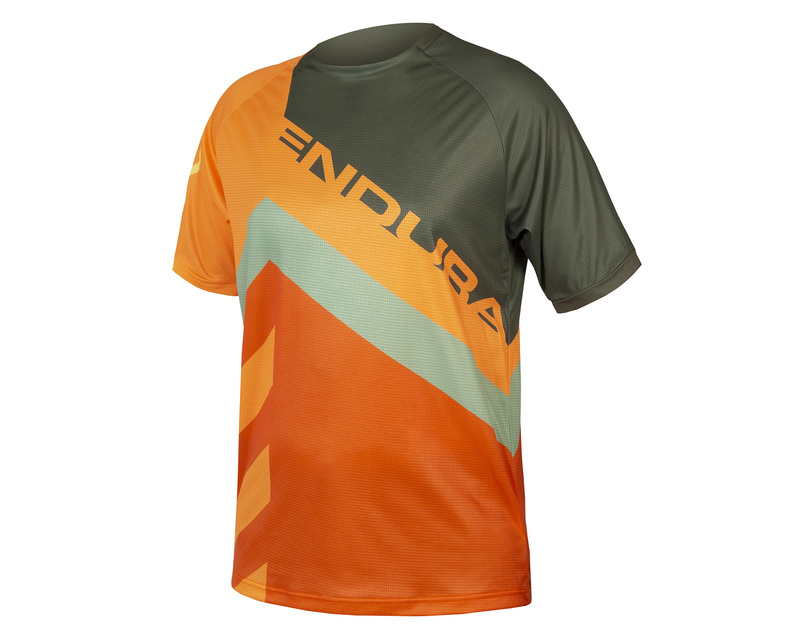 Endura dres SingleTrack Print Tee LTD Olivově zelená