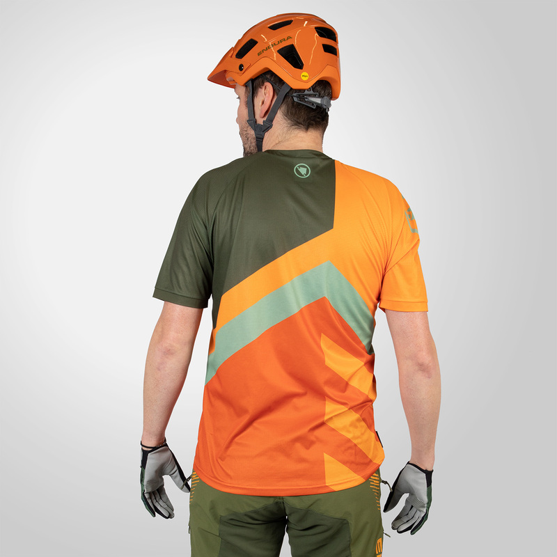 Endura dres SingleTrack Print Tee LTD Olivově zelená