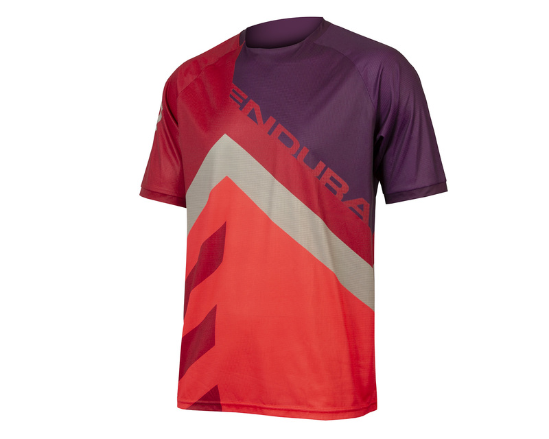 Endura dres SingleTrack Print Tee LTD Granátové jablko