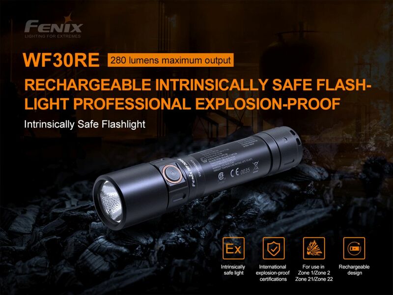 Fenix nabíjecí ATEX svítilna WF30RE