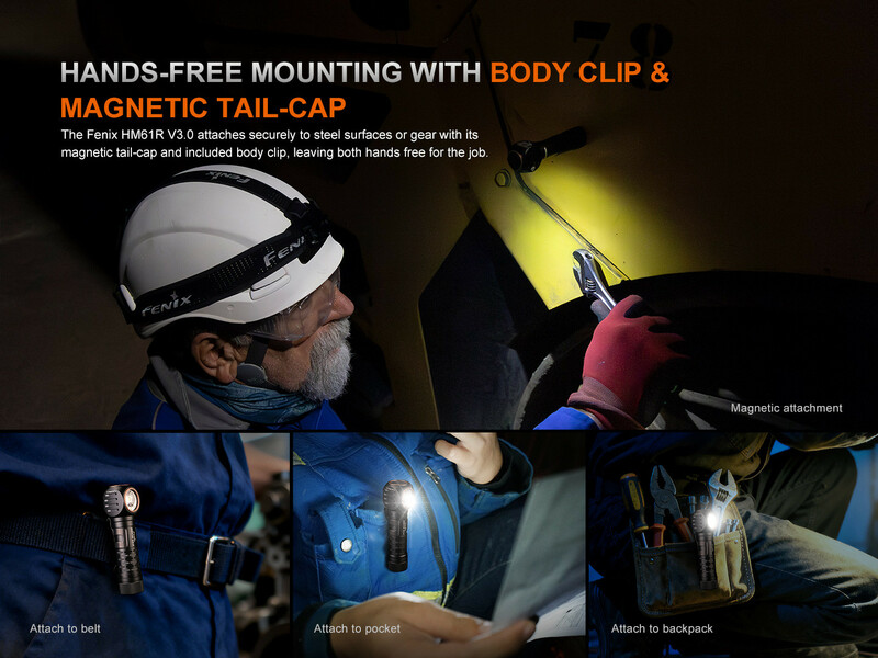 Fenix nabíjecí čelovka HM61R AMBER V3.0