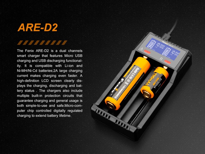 Fenix USB nabíječka ARE-D2 (Li-ion, NiMH)