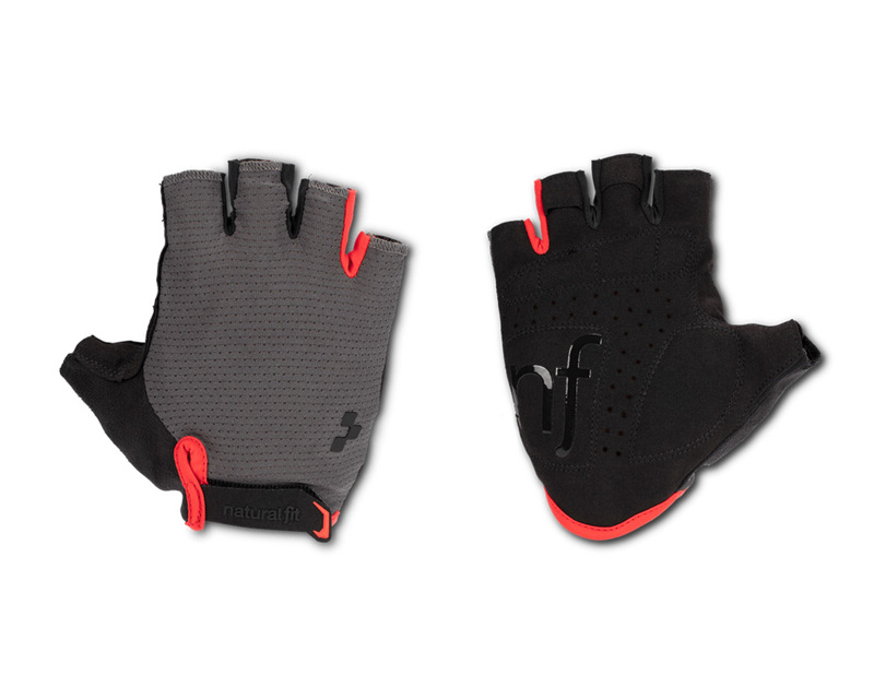 Cube rukavice X Natural Fit, grey'n'red