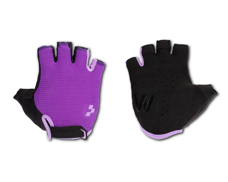 Cube rukavice WS X Natural Fit short finger, violet´n´purple