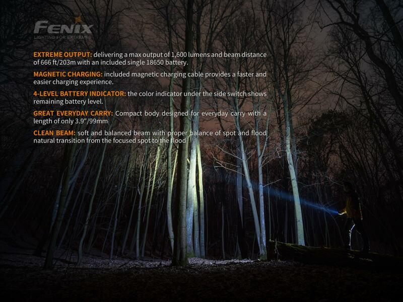 Fenix nabíjecí LED svítilna E30R