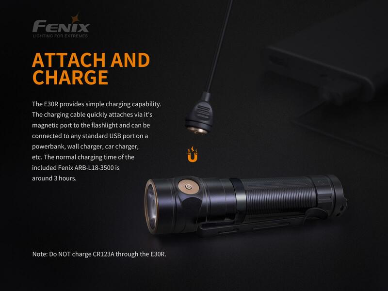 Fenix nabíjecí LED svítilna E30R