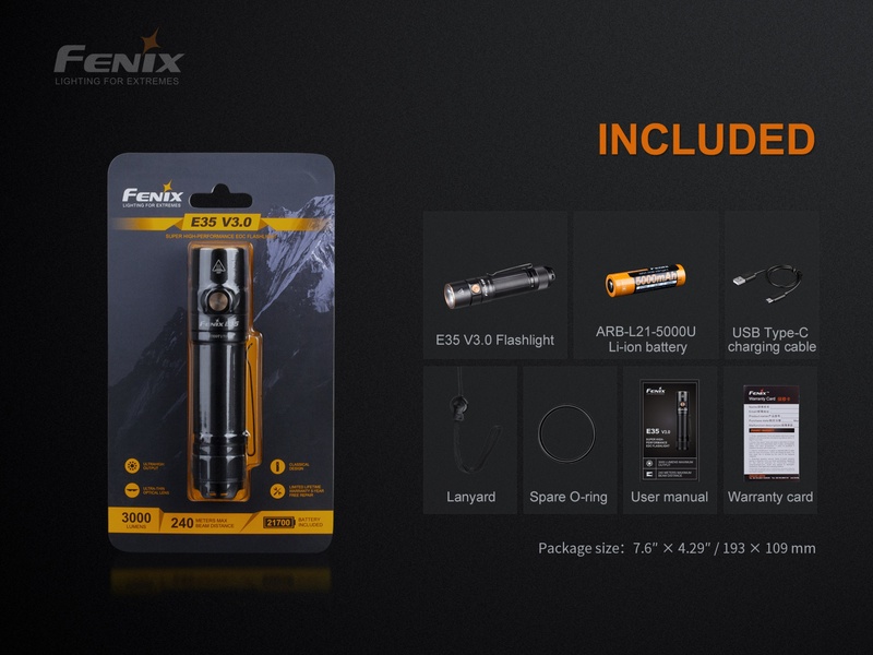 Fenix LED svítilna E35 V3.0