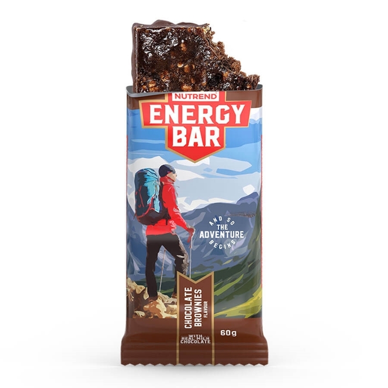Nutrend tyčinka ENERGY BAR - 60g, čokoládové brownies