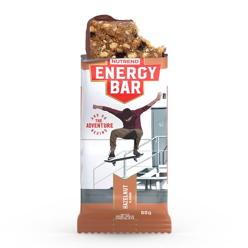 Nutrend tyčinka ENERGY BAR - 60g, lískový ořech