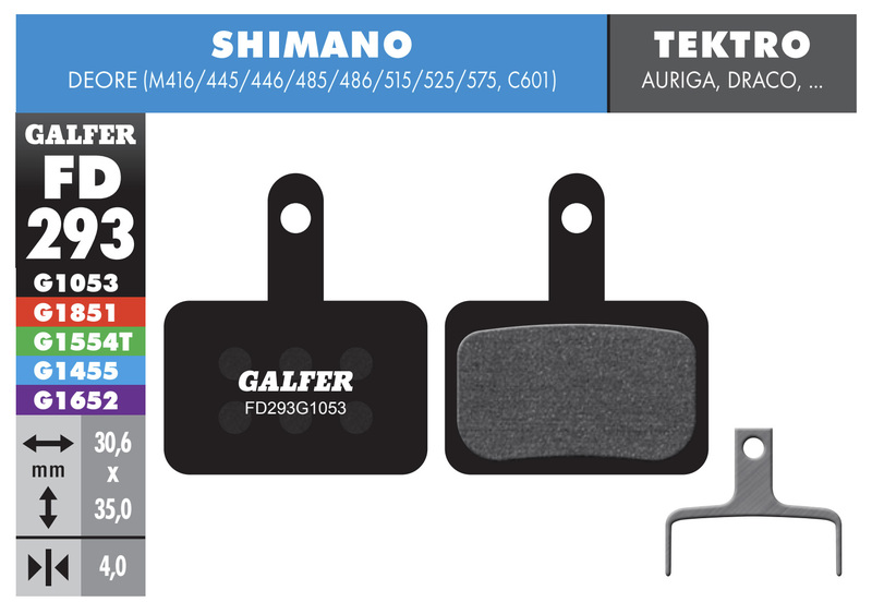 Galfer brzdové destičky FD293 - Shimano, Tektro, TRP