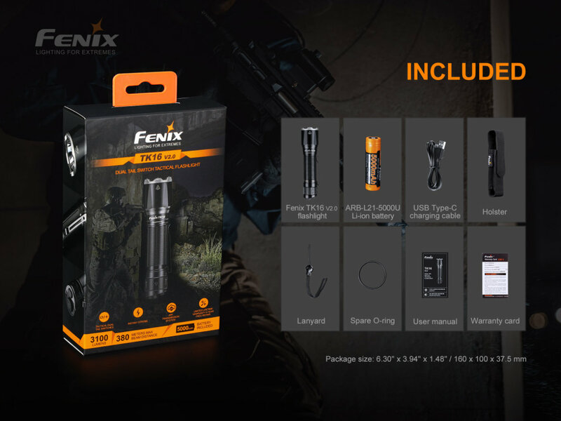 Fenix taktická LED svítilna TK16 V2.0