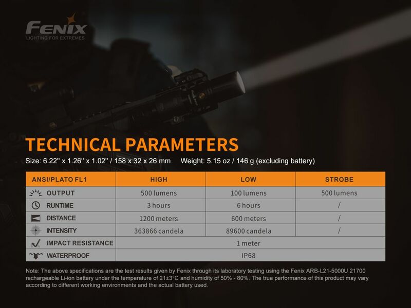 Fenix taktická laserová svítilna TK30