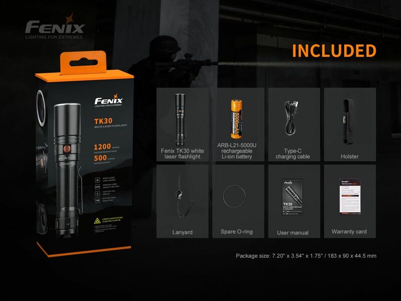 Fenix taktická laserová svítilna TK30