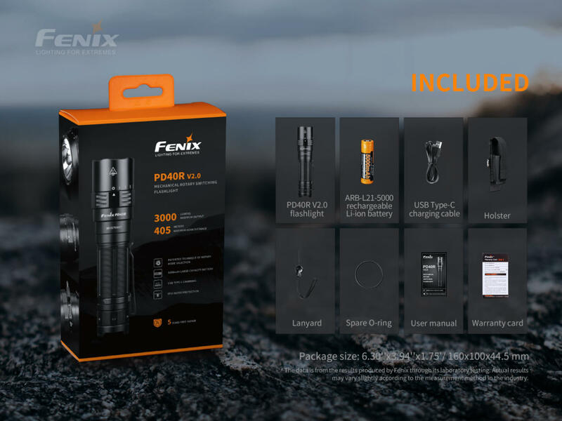 Fenix nabíjecí LED svítilna PD40R V2.0