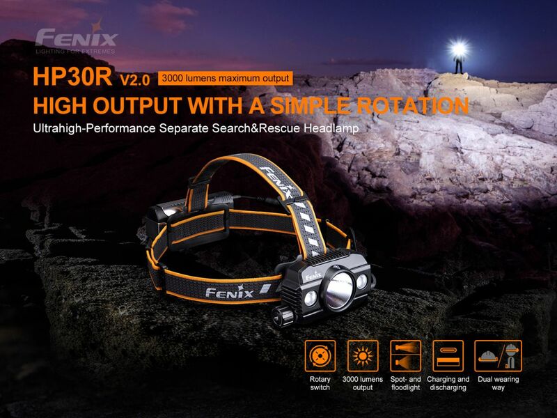 Fenix nabíjecí LED čelovka HP30R V2.0