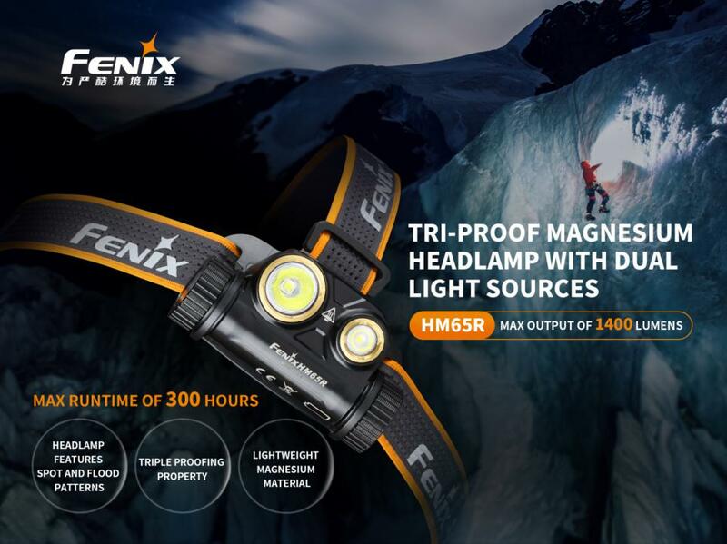 Fenix nabíjecí čelovka HM65R + E01 V2.0