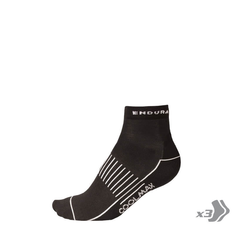 Endura ponožky COOLMAX RACE II socks black 3x