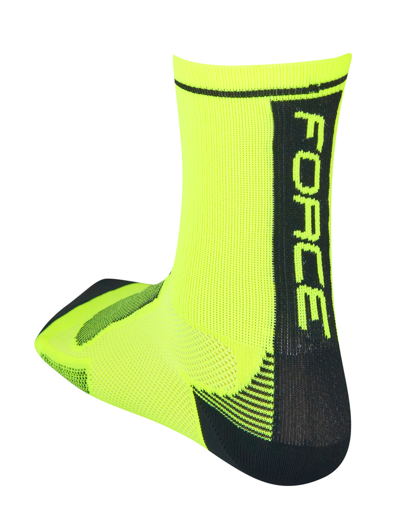 Force ponožky LONG,  fluo-černé