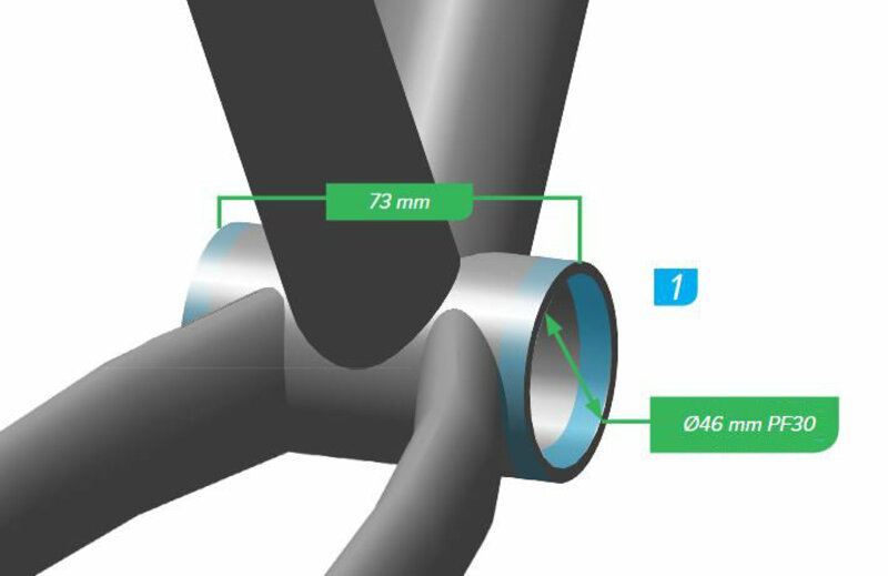 Sram středové složení MTB DUB PRESSFIT PF30