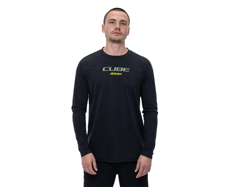 Cube dres MTB Round Neck Jersey FLOW L/S black