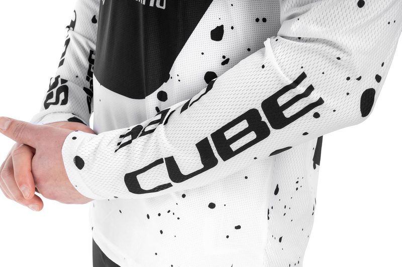 Cube dres MTB Jersey X Factory Racing L/S black white
