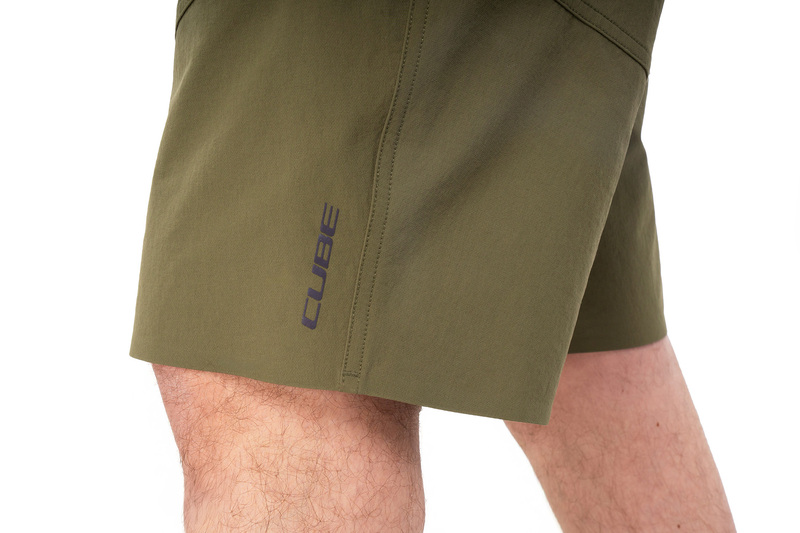 Cube volné kraťasy MTB Enduro Short olive