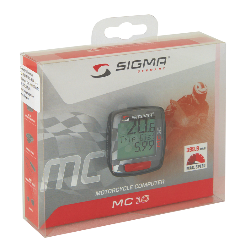 Sigma tachometr MC 10 moto do 399 km/hod