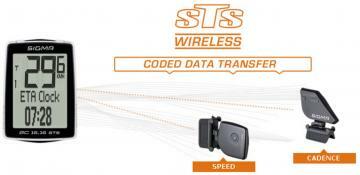 STS Sigma Transmission System - 3 kanálový digitálně kodovaný přenos dat vyvinutý společností Sigma Sport. Velmi přesný a spolehlivý přenos, výrazně se podařilo eliminovat rušivé elementy. 